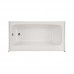 Trenton 5.5 ft. Shallow Depth Left Drain Bathtub in White - B00PKQCVQA
